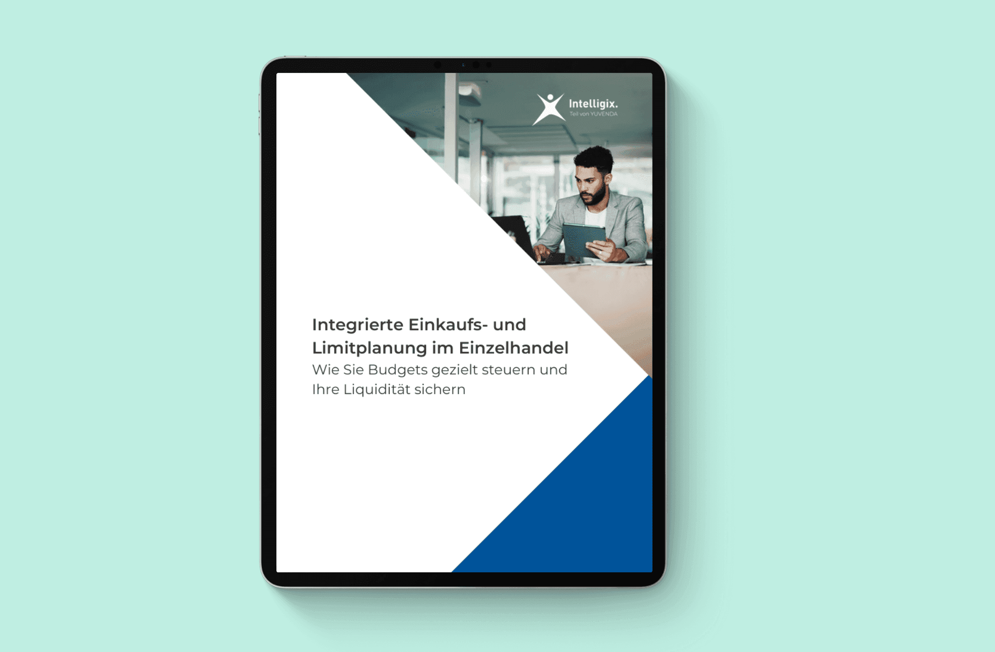 Digitale Whitepaper-Vorschau zur Einkaufs- und Limitplanung im Einzelhandel mit Fokus auf Budgetkontrolle im Warenwirtschaftssystem.